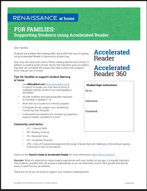 AR at home letter 